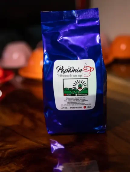 Café Papamin de Puerto Rico Bolsita 14oz azul 80/20 tueste medio alto