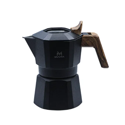 Double valve moka pot Savor Authentic Espresso with Our Elegant Wooden Handle