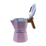 Double valve moka pot Savor Authentic Espresso with Our Elegant Wooden Handle - Image 4